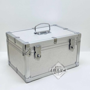 储钱箱家用大号存钱箱手提带锁超市收银箱现金盒子铝合金新款定制