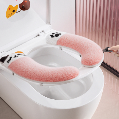 马桶贴粘贴式家用坐便套圈四季通用厚防水高档冬季加绒马桶垫坐垫