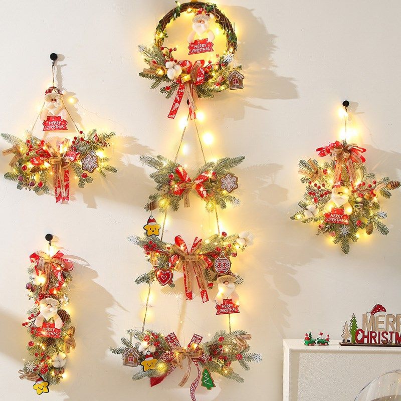 圣诞节装饰品创意花环藤条挂饰圣诞树大门墙壁挂件门店铺场景布置,节庆用品/礼品,圣诞装饰品,淘宝优惠券,粉丝福利购,淘宝优惠卷