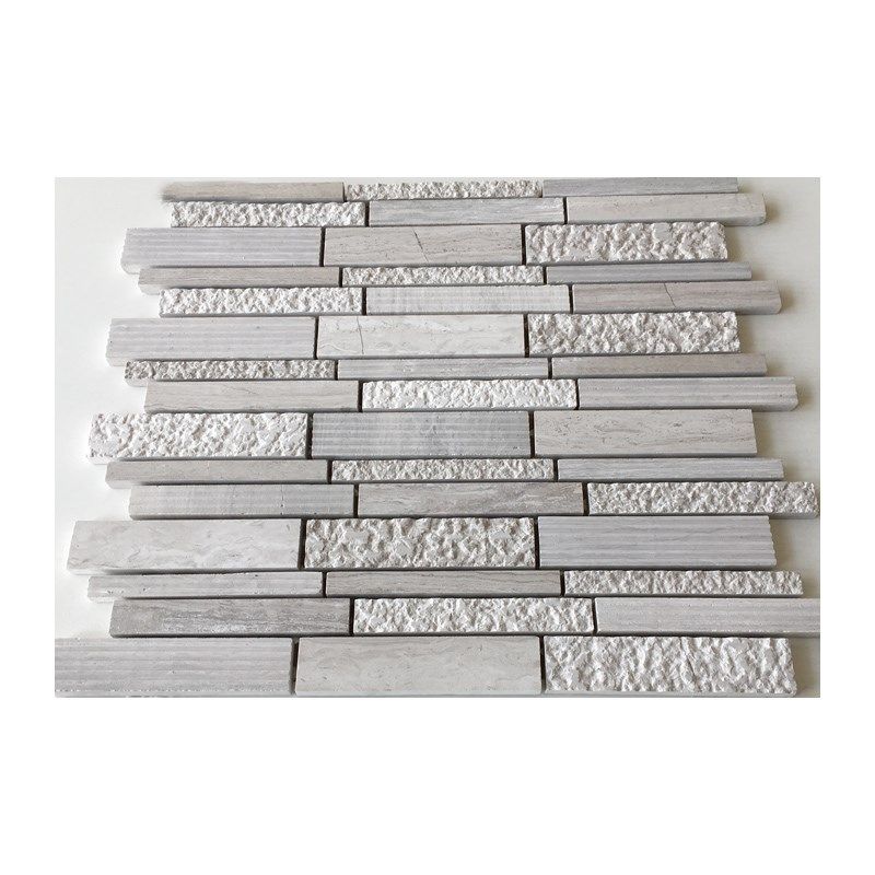 灰色石材马赛克墙贴天然大理石灰木纹浴室荔枝面文化石背景墙阳台,家装主材,马赛克,淘宝优惠券,粉丝福利购,淘宝优惠卷