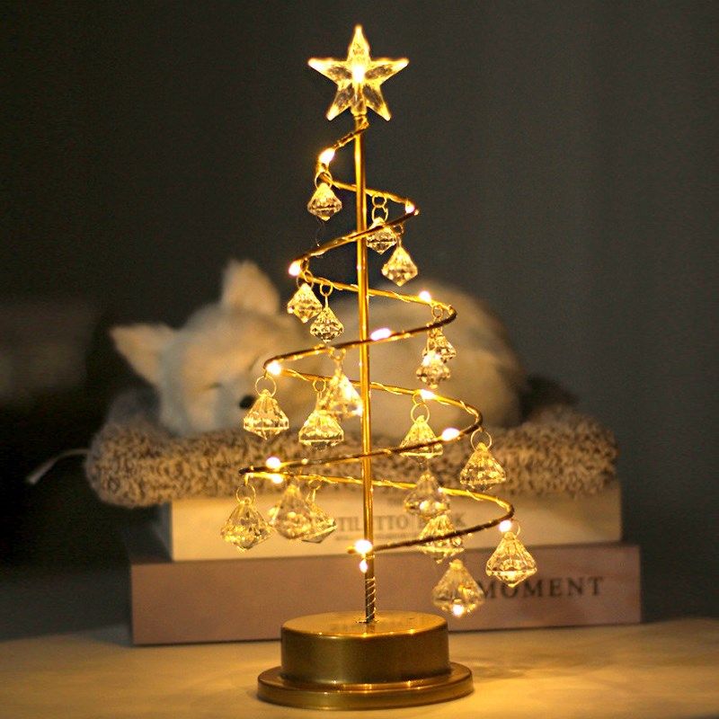送闺蜜生日礼物圣诞树装饰创意迷你小夜灯桌面摆件场景布置高级感