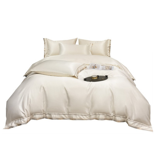 轻奢高级感夏季冰丝四件套天丝裸睡丝滑床单被套真丝简约床上用品