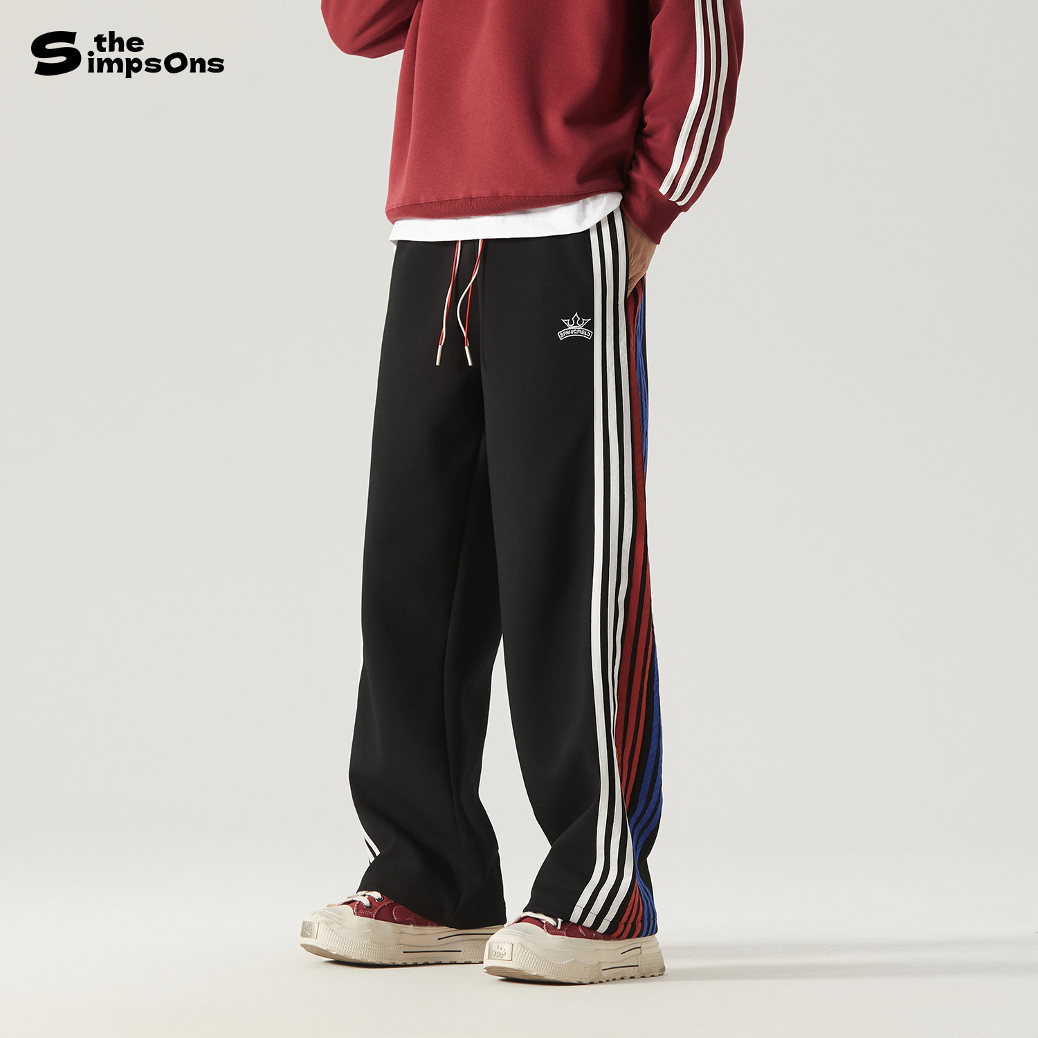 【李宏毅同款】辛普森一家休闲裤男2025新款宽松慵懒风直筒阔腿裤,男装,休闲裤,淘宝优惠券,粉丝福利购,淘宝优惠卷