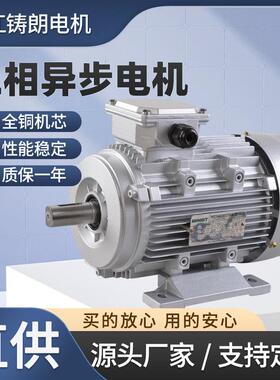 0.37到3kw三相异步电机减速机电机铝壳电动机配动力头