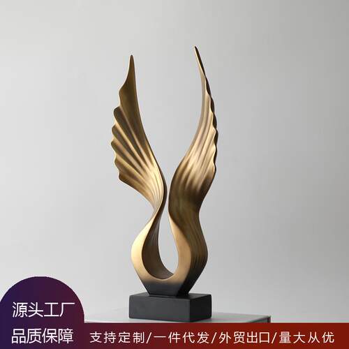 现代轻奢家居展翅高飞玄关摆件样板房装饰客厅桌面摆件