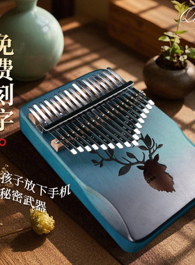 促销拇指琴17音卡林巴琴初学者入门KAlimaba手指钢琴便携式乐器