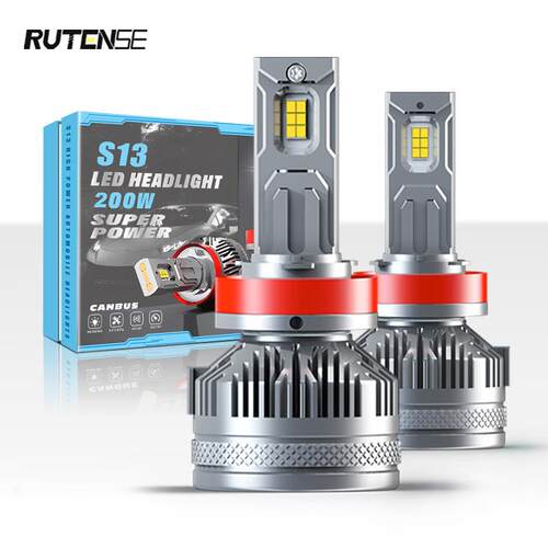汽车热销新款S13汽车led大灯200W超大功率H7H11H4远近光改装车灯