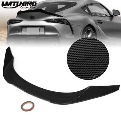 适用于丰田牛魔王SUPRAA90A9120-23款碳纤纹V款扰流板尾翼改装