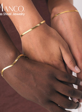 简约ins钛钢手链男女情侣