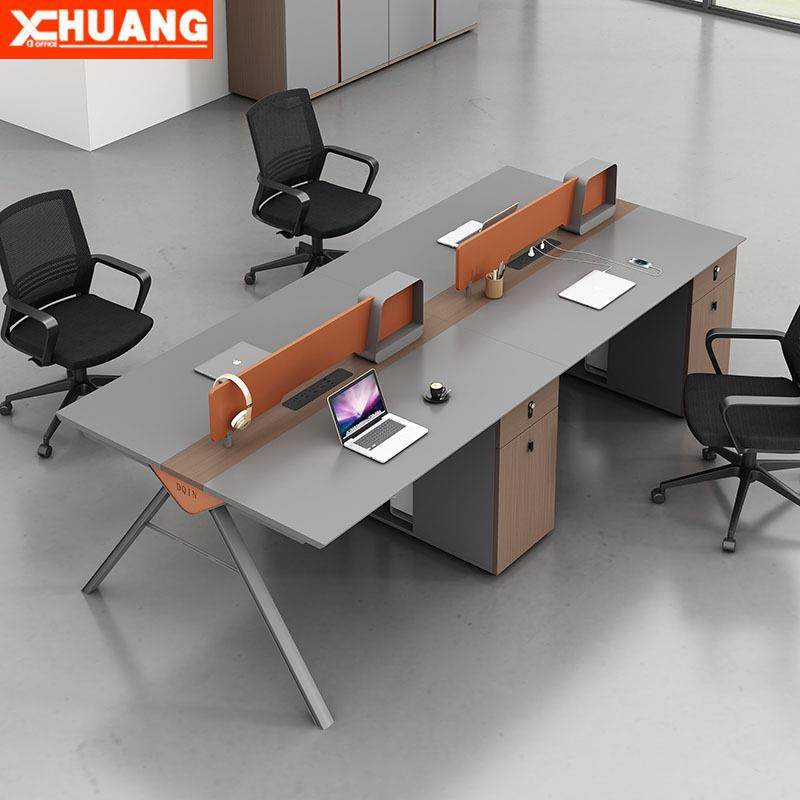 办公家具职员桌面对面开放办公桌4人工位6人卡座职员家具桌椅组合