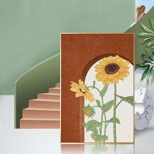 简约落地画现代轻奢客厅装饰画梵高向日葵巨幅壁画沙发挂画