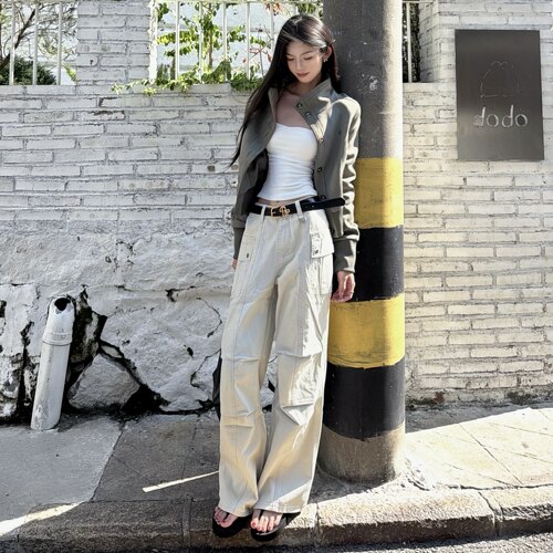 【通勤工装】ZORAK褶皱复古工装伐木裤cleanfit多口袋百搭男女
