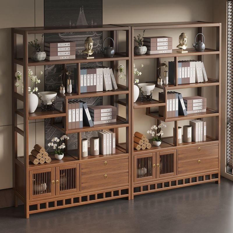 新中式博古架多宝阁茶叶展示柜非实木摆件柜茶具置物架客厅书架子