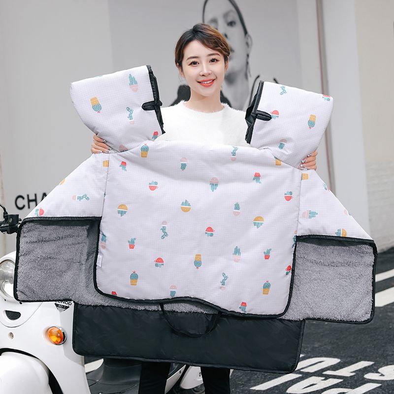 电动车加厚挡风被秋冬款加绒防寒保暖防水冬季电车四季通用防风罩