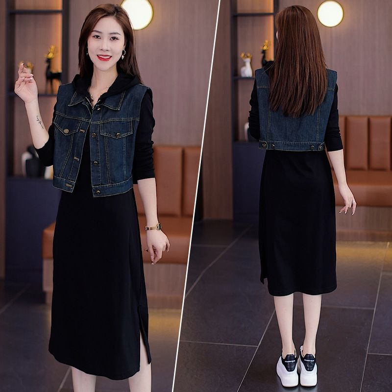 2024秋季新款时尚经典怀旧牛仔马甲妈妈装减龄休闲背心夹克外套女