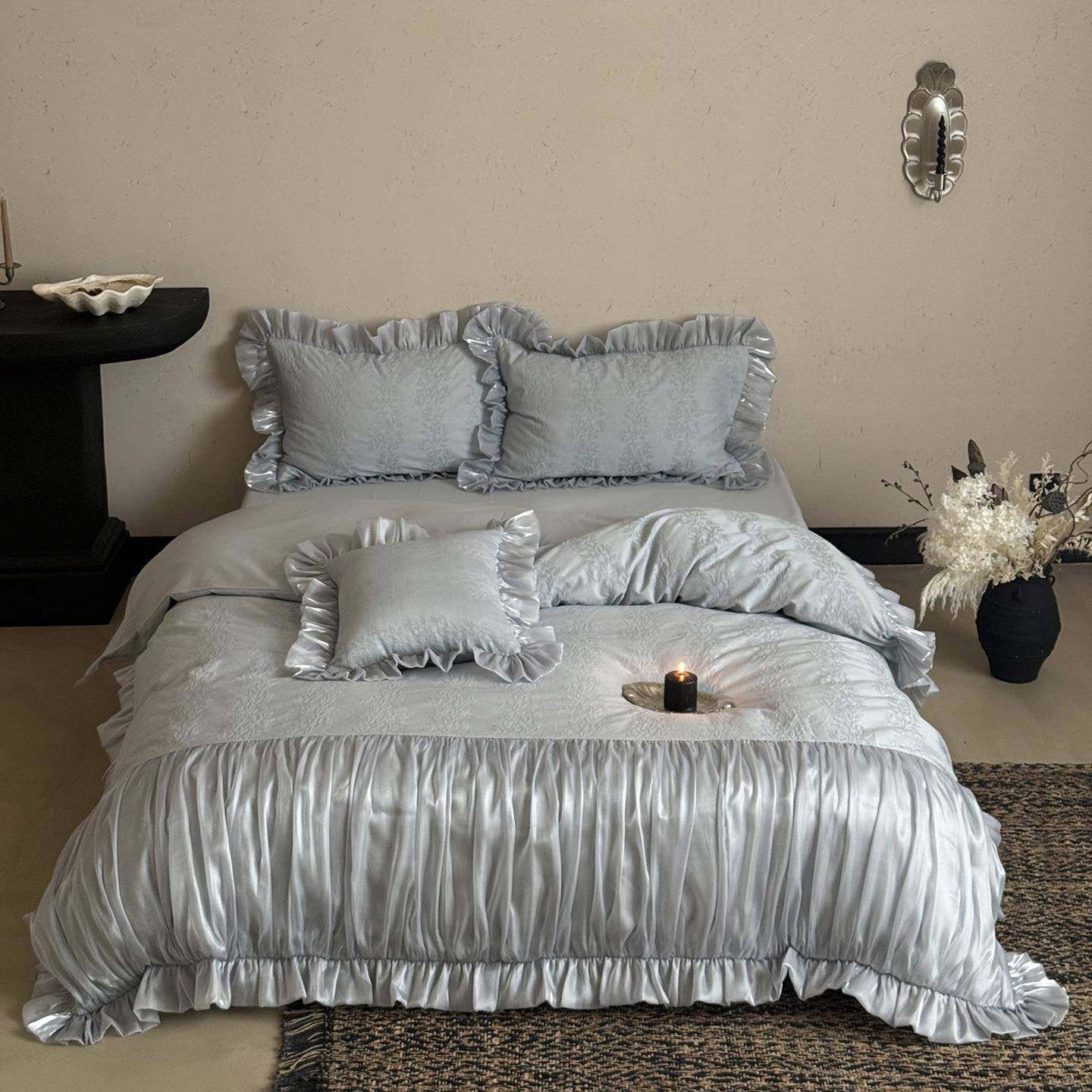 法式50s双股全棉贡缎磨毛提花公主风花边床上用品四件套床单被套,3C数码配件,其它配件,淘宝优惠券,粉丝福利购,淘宝优惠卷