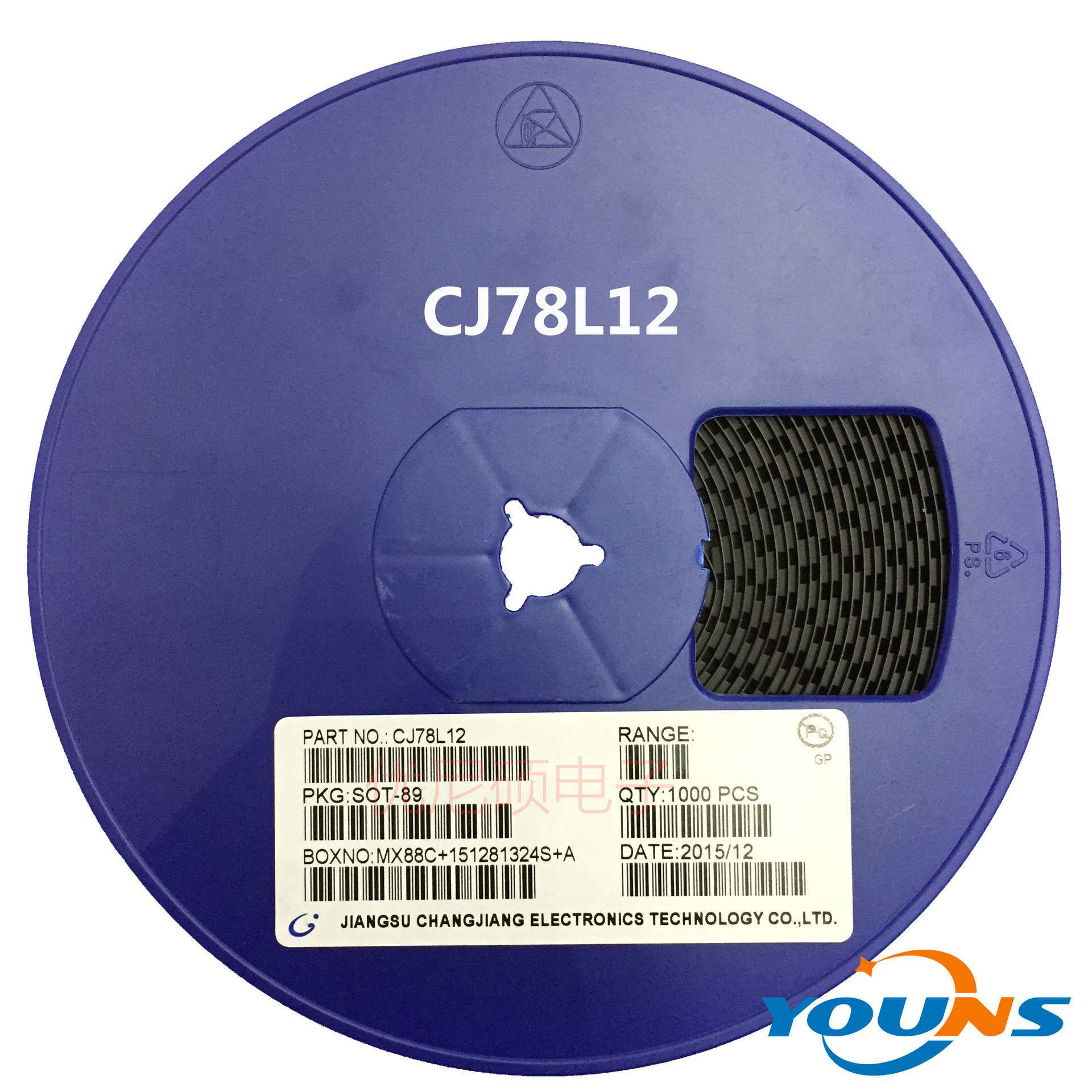 长电 贴片三极管 CJ78L05 L78L05 3% 5V SOT-89 三端稳压管