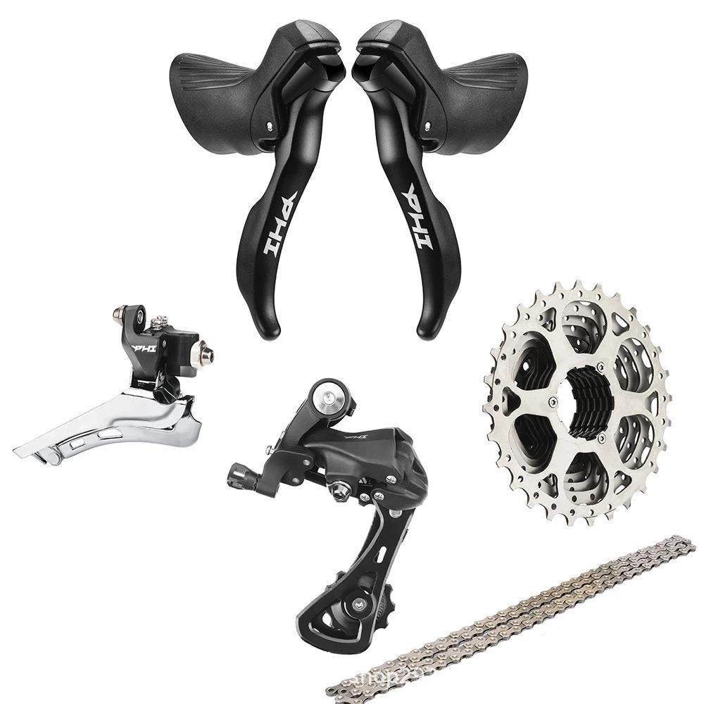 顺泰SENSAH公路车PHI2X10速20速变速器手变前拨后拨飞轮链条盒装