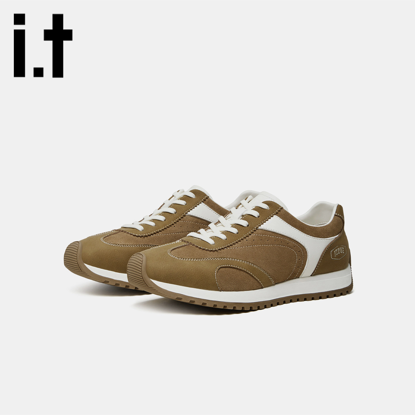 it izzue男鞋2026年春季新款运动休闲旅游鞋百搭阿甘厚底德训鞋v,流行男鞋,时尚休闲鞋,淘宝优惠券,粉丝福利购,淘宝优惠卷