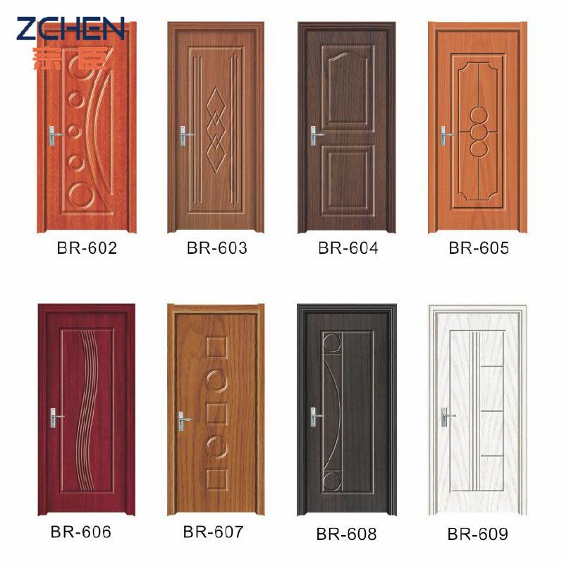 MDF PVC DOOR复合实木门学校公寓工程复合强化生态门免漆套装门