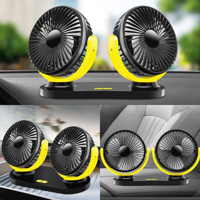 车载风扇12V/24V通用 家用办公迷你风扇 大功率 夏季大风力风扇