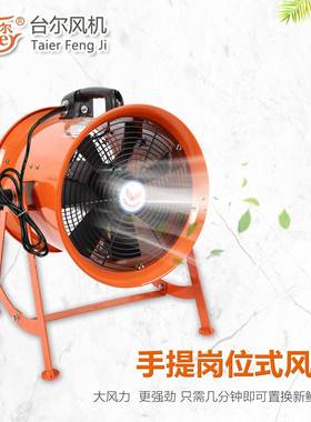 SHT岗位式250mm36V手提式风机便携式船用轴流抽风机移动风机