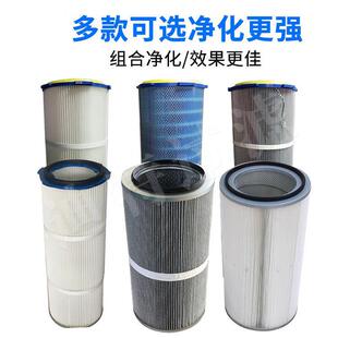 覆膜除尘滤芯卡盘粉尘滤筒六耳快拆滤筒纸质空气滤芯布袋