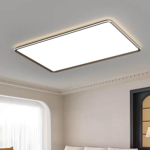 简约客厅大灯极简现代大气超薄led吸顶灯长方形全屋灯具黑/白色