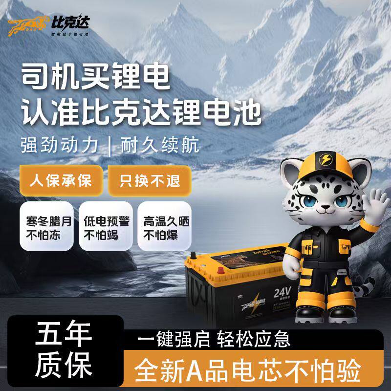 比克达24V大容量7.2度磷酸铁锂电池货车驻车专用空调重卡移动电源