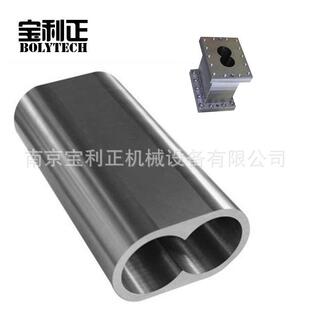 75厂家制作双螺杆挤出机配件料筒耐磨合金筒体换衬套料筒螺纹套