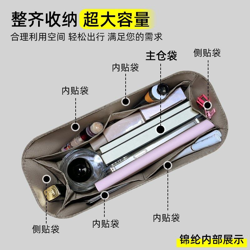 适用于the row margaux内胆包中包收纳整理尼龙内衬杜邦纸支撑轻