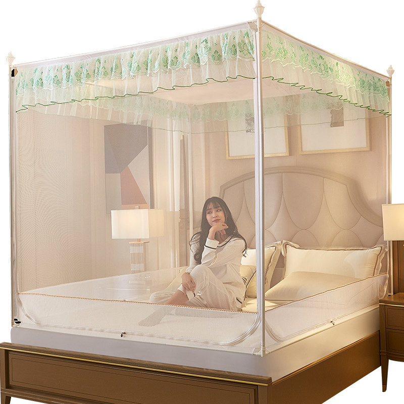 蚊帐家用1.35x1.9m儿童防摔1.5x1.9m蒙古包2米x2米大床蚊帐回底夏