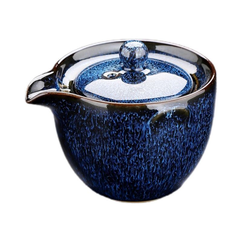 窑变旅行茶具便携式快客杯陶瓷一壶两杯泡茶壶茶杯功夫茶具套装