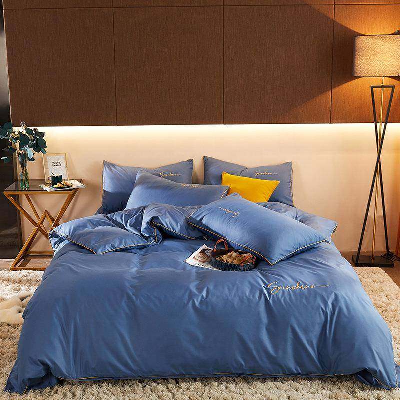 轻奢纯色绣花喷气磨毛四件套简约北欧刺绣单双人床4件套,自行车/骑行装备/零配件,更多零件/配件,淘宝优惠券,粉丝福利购,淘宝优惠卷