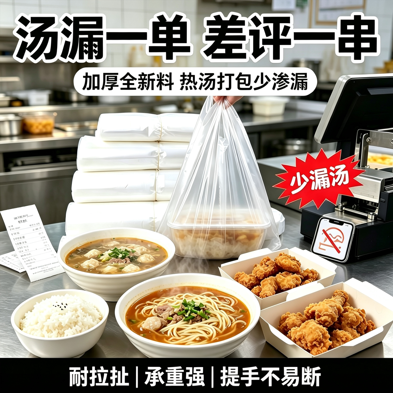 白色透明塑料袋食品级背心手提水果蔬菜一次性打包方便袋食品袋子