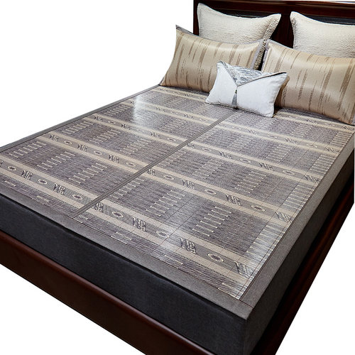 夏季凉席竹席可折叠冰丝席子1.8米单人夏天双人床冬夏两用草席1.5