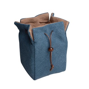 手工素色棉麻个人杯布袋 便携袋 茶杯包 茶杯袋子收纳旅行茶具包