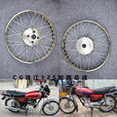 摩托车轮毂ZJ珠江幸福本CG125田前后钢圈总成复古改装 72孔网轮总