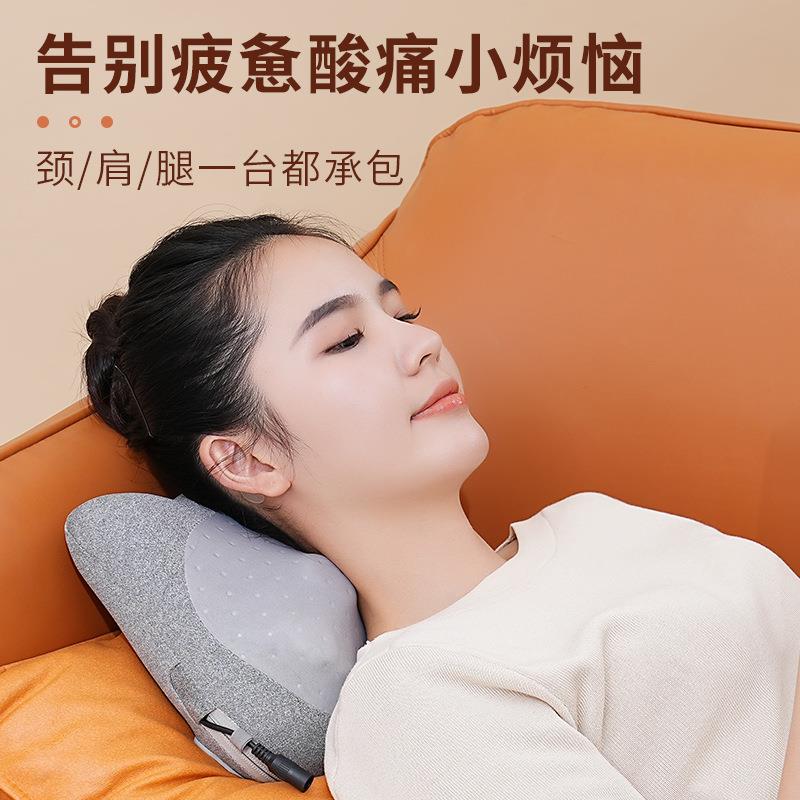 充电腰部按摩器颈椎背部肩颈全身车载按摩枕揉捏热敷靠垫按摩仪
