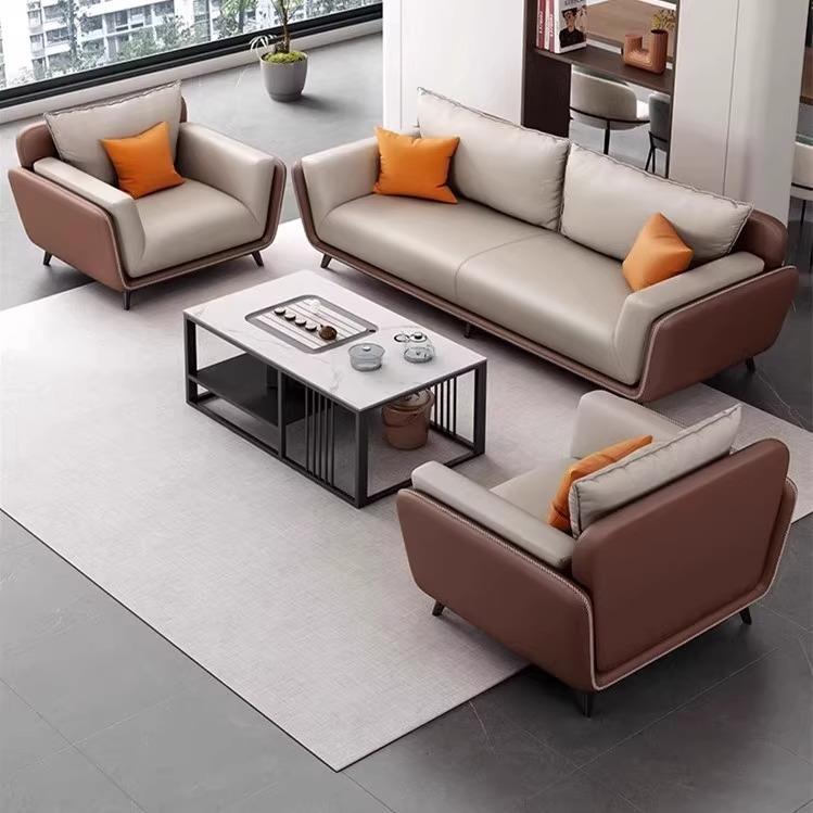 会客区会议办公沙发商务办公室沙发茶几组合简约现代休息区接待