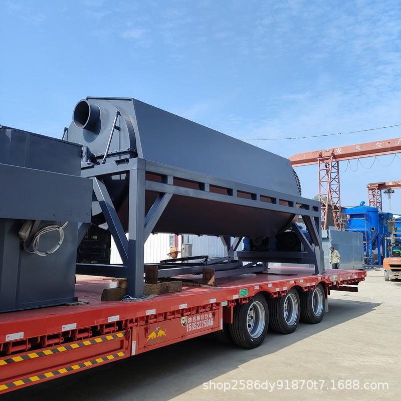 鹅卵石六角滚筒抛光机 2000升容量火烧铁破碎料除锈干磨机诚达生