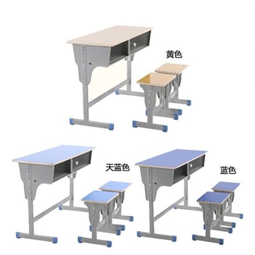 单双人可升降加厚课桌椅辅导培训补习班儿童高中小学生课桌椅厂家