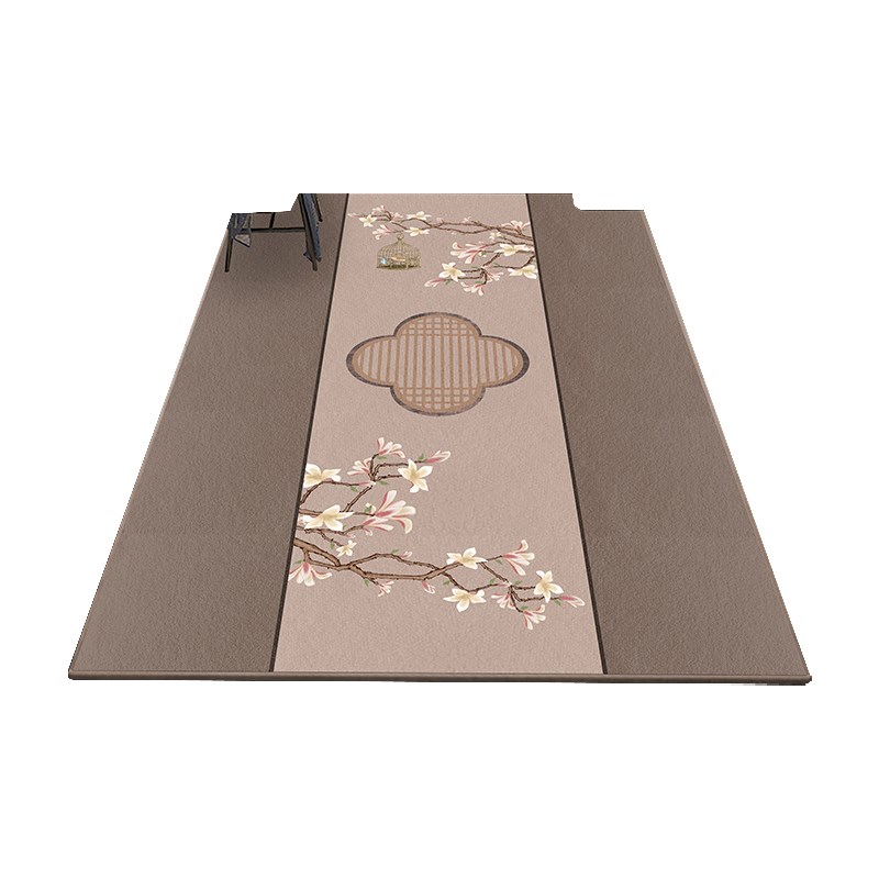 柔软短绒地毯入户地垫中式玄关防滑客厅耐脏吸水T高端奢华家用垫