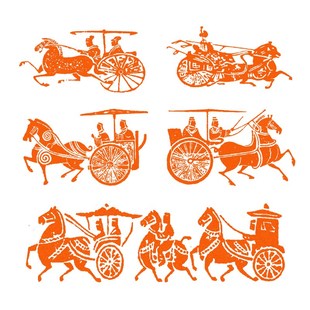 车马出行图成品篆刻书法闲章车马图印压角藏书引首拦边章书画定制