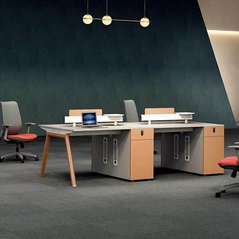 橙色时尚创意4人位职员桌办公室电脑桌简约现代员工桌椅组合6人位,金属材料及制品,金属加工件/五金加工件,淘宝优惠券,粉丝福利购,淘宝优惠卷