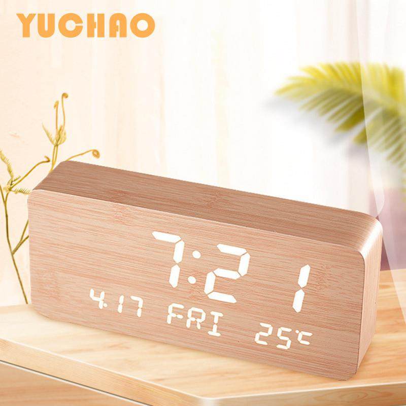 长方形木头钟电子钟万年历床头静音木头声控小闹钟学生,金属材料及制品,金属加工件/五金加工件,淘宝优惠券,粉丝福利购,淘宝优惠卷