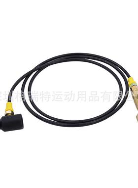 TR21-4苏打气瓶充气头接1.5米黑色细高压管大气瓶充小气瓶过气管