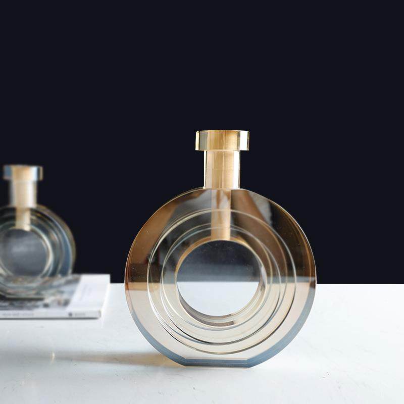 轻奢高档创意水晶花器花瓶工艺品样板房售楼处桌面装饰品摆设摆件,金属材料及制品,金属加工件/五金加工件,淘宝优惠券,粉丝福利购,淘宝优惠卷