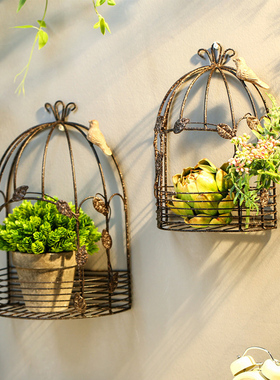 鸟笼铁艺摆件幼儿园森o系户外装饰园区微景观别墅走廊庭院花园布