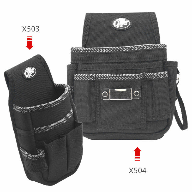 BOLE多功能维修安装工具腰包电工收纳工具袋加厚耐磨小号帆布便携